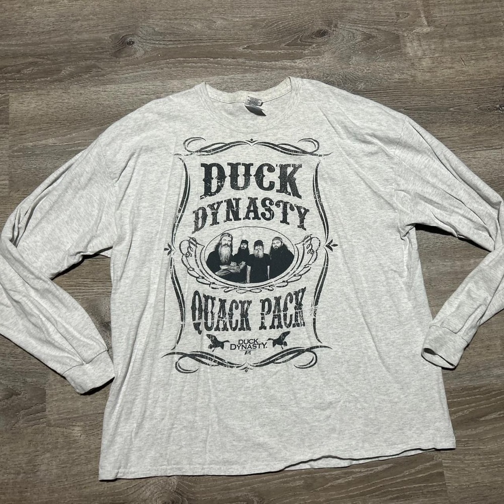 Duck Dynasty 2013 Quack Pack Mens Graphic Tshirt 2XL White Long Sleeve